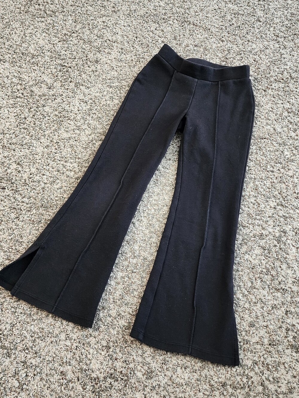Gymboree Black Seam-Front Flare Pants 6